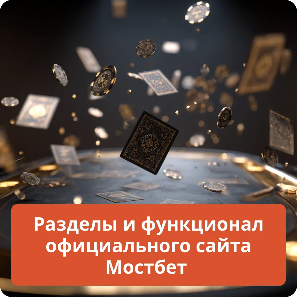 Разделы и функционал официального сайта Мостбет